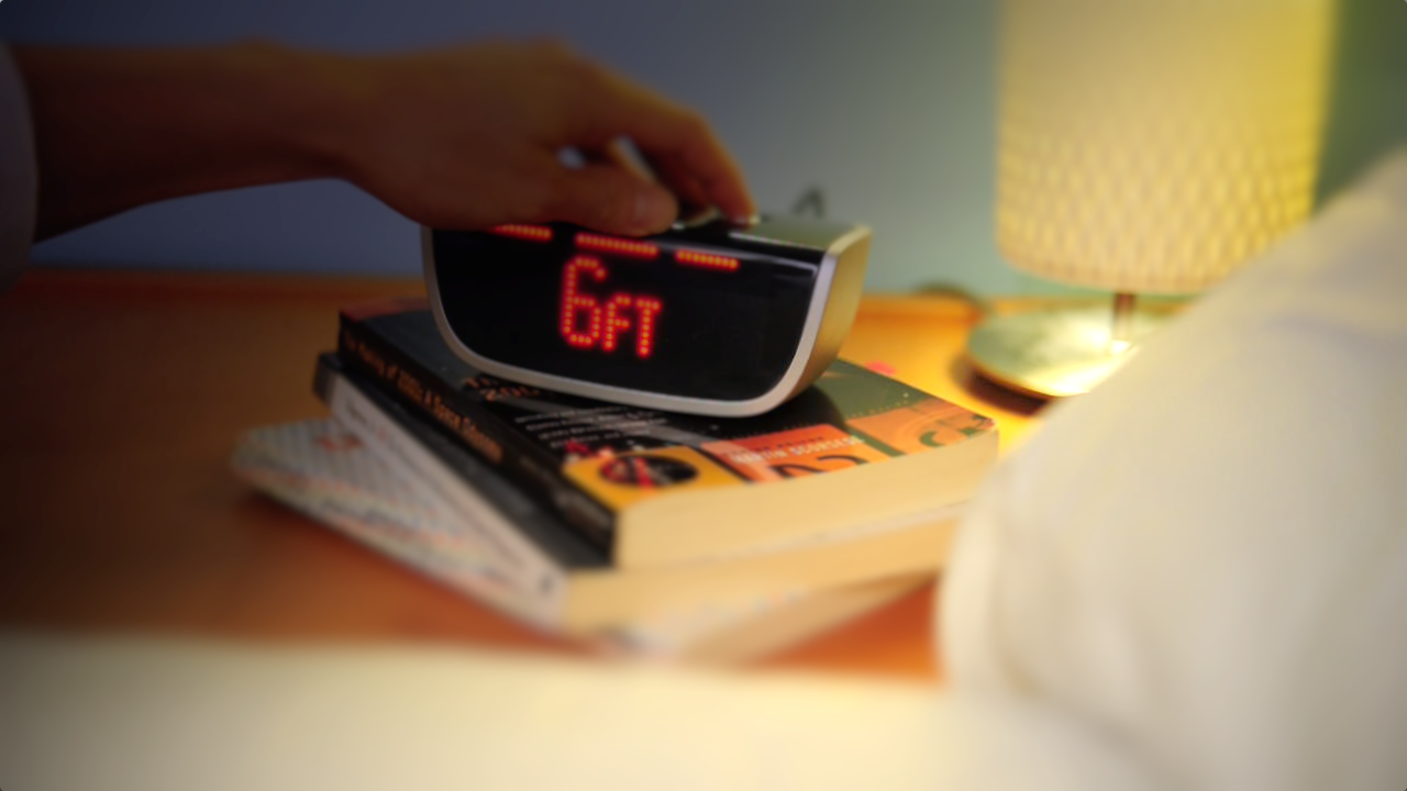 Social Alarm Clock prototype, still image