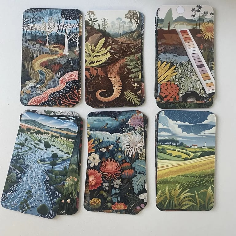 Images from the Near Future Laboratory Blog Post gabby morris grounded wisdom tarot deck