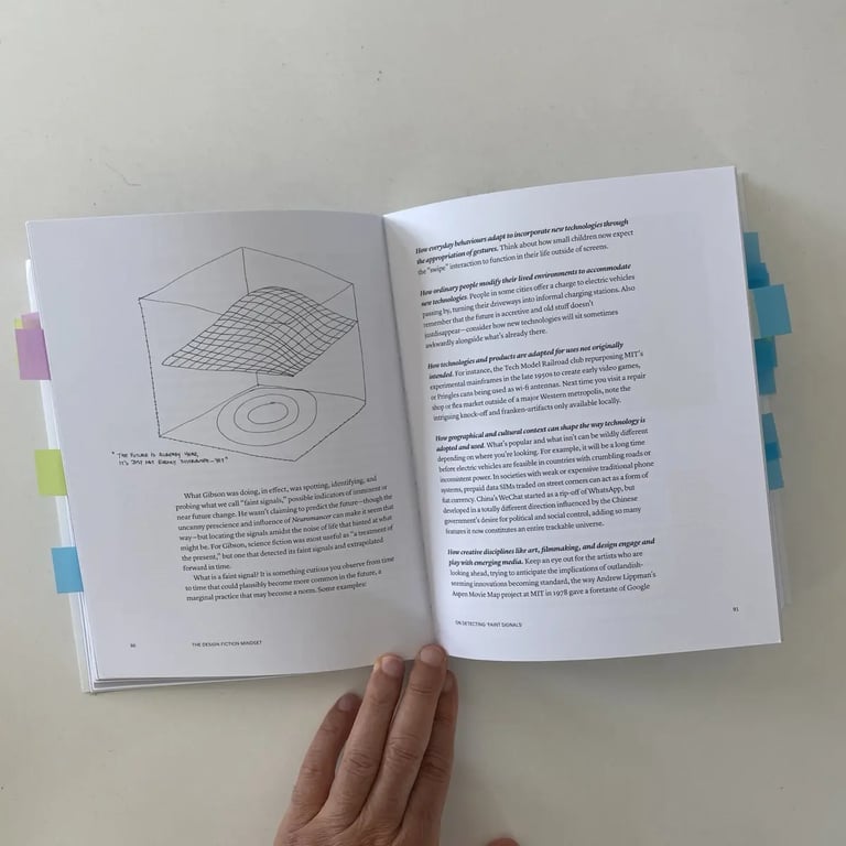 A photo from or of the book The Manual of Design Fiction (Softcover) by Julian Bleecker