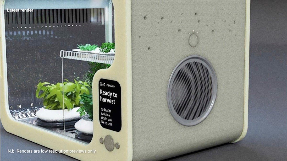 Concept rendering of an IKEA Design Fictional home garden box