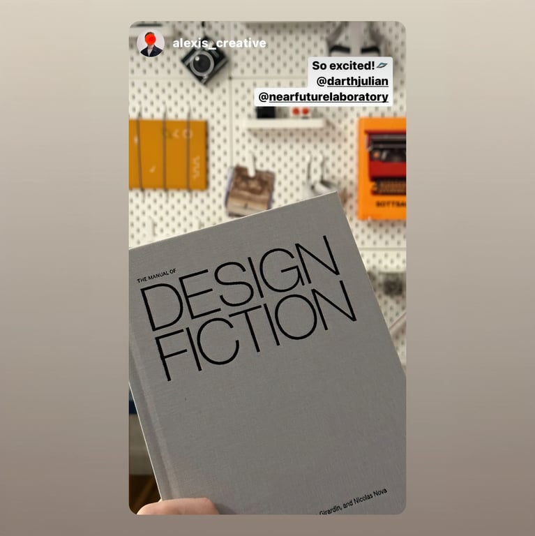 A photo from or of the book The Manual of Design Fiction (Hardcover) by Julian Bleecker