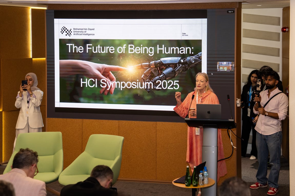 Images from the symposium The Future of Being Human at MBZUAI in Abu Dhabi November 20-22 2025 hosted by Elizabeth Churchill