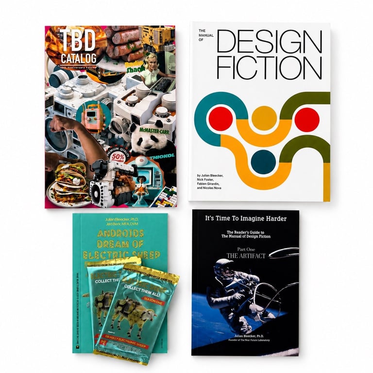 The Manual of Design Fiction paperback commerce image.