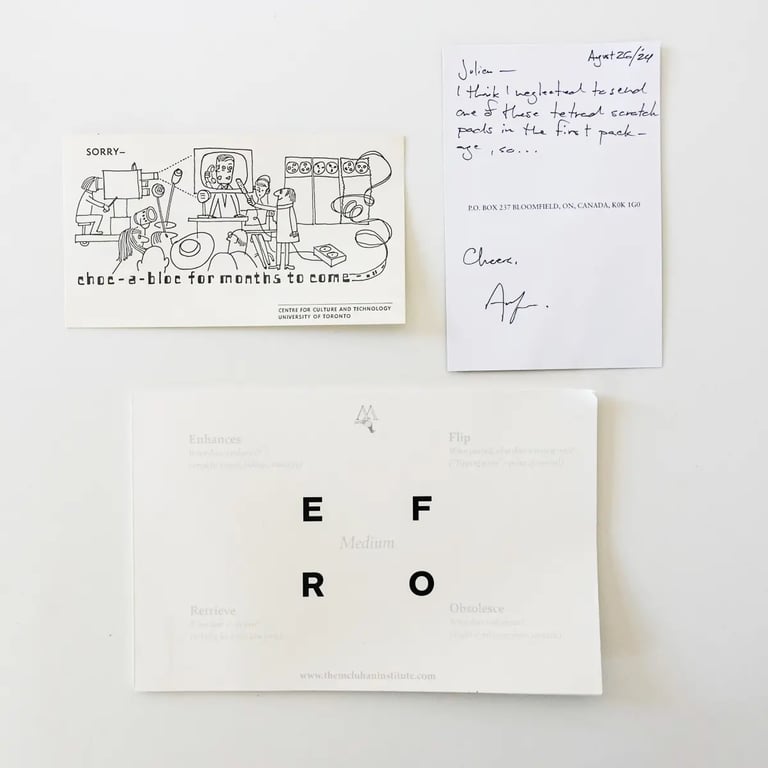 A photo from the card deck Distant Early Warning by Marshall McLuhan