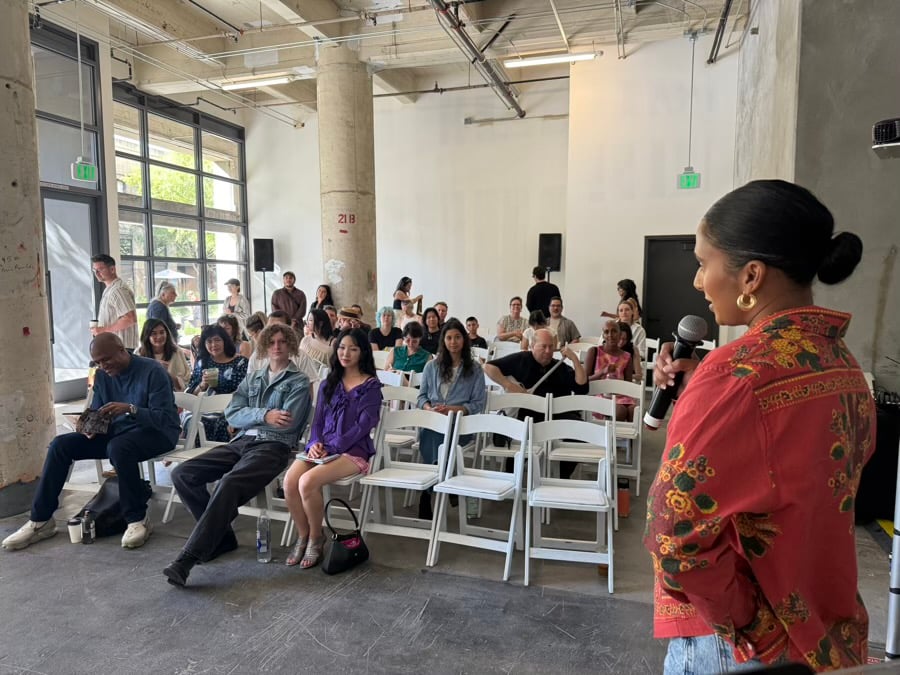 Julian Bleecker, PhD giving the closing keynote at the LA Design Festival