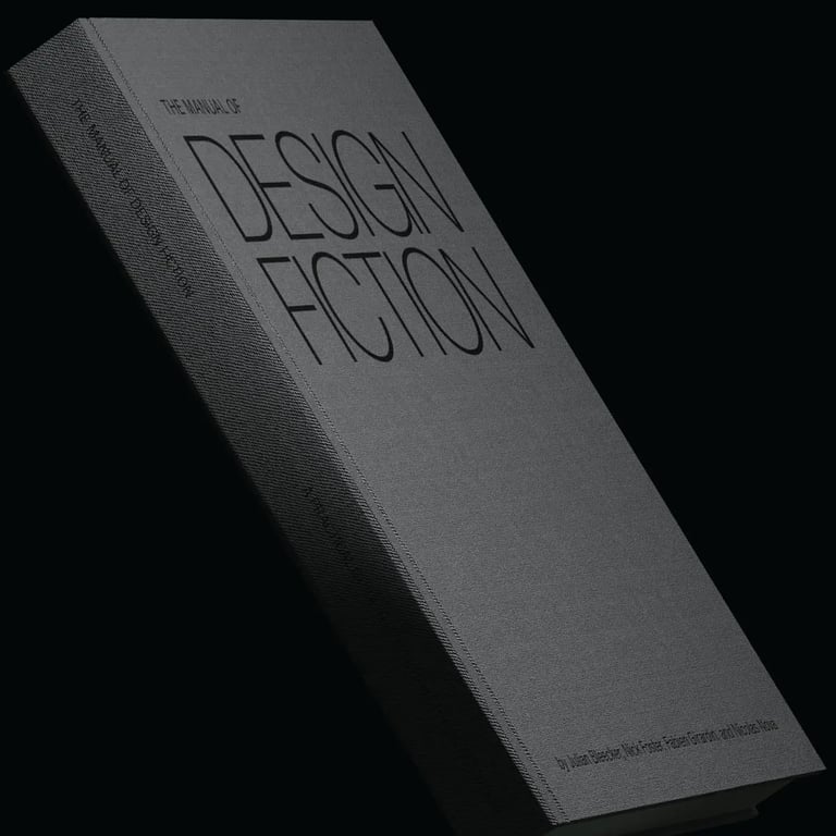 A photo from or of the book The Manual of Design Fiction (Hardcover) by Julian Bleecker