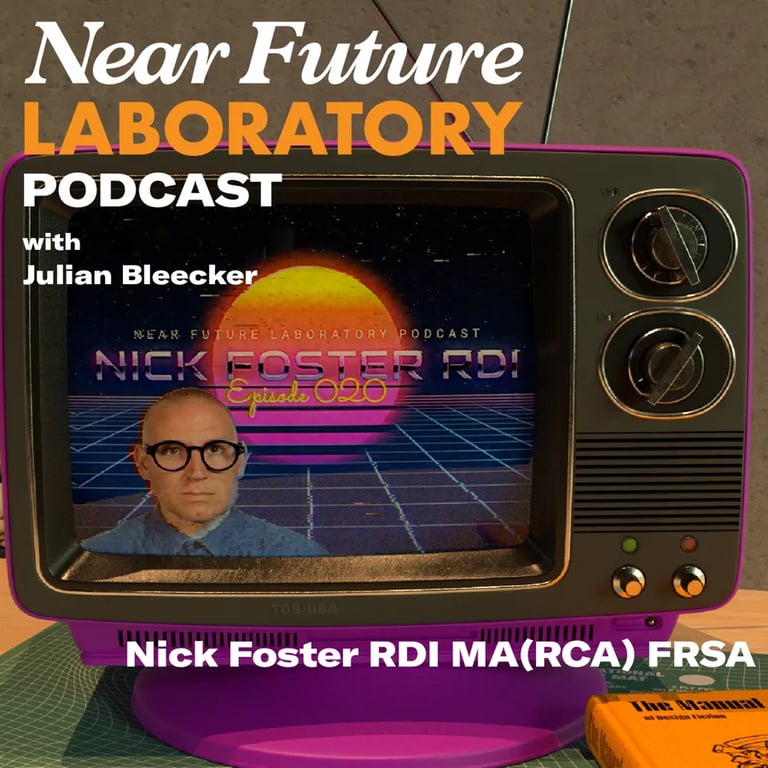 Near Future Laboratory Podcast Season {podcast.data.season} Episode {podcast.data.episode} titled {frontmatter.title}