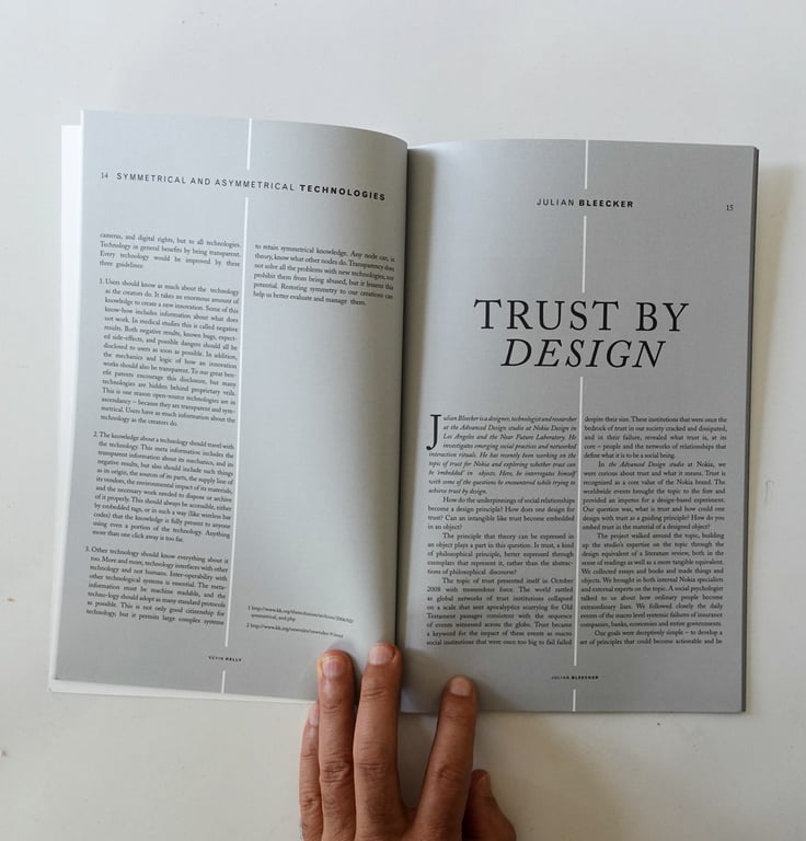 Trust Project pamphlet excerpt, 2011