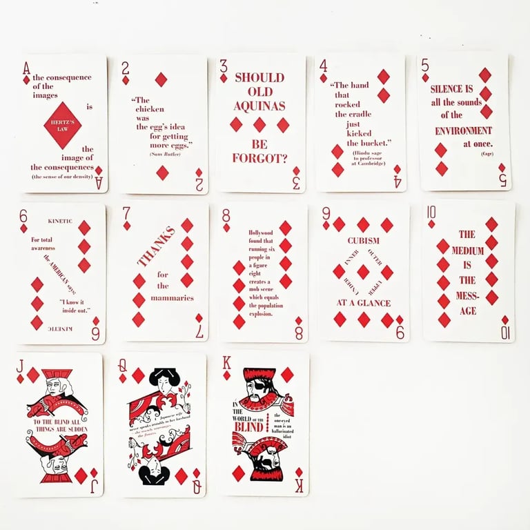 A photo from the card deck Distant Early Warning by Marshall McLuhan