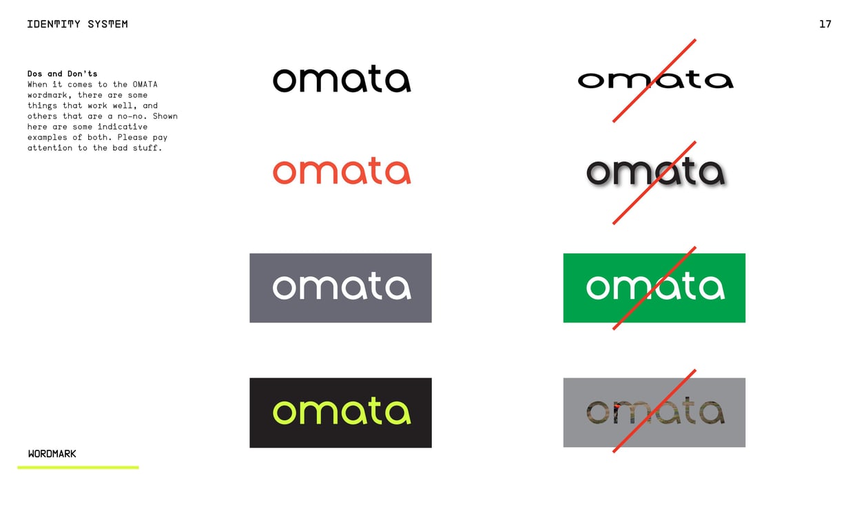 OMATA Brand Books: v1.4, page 17
