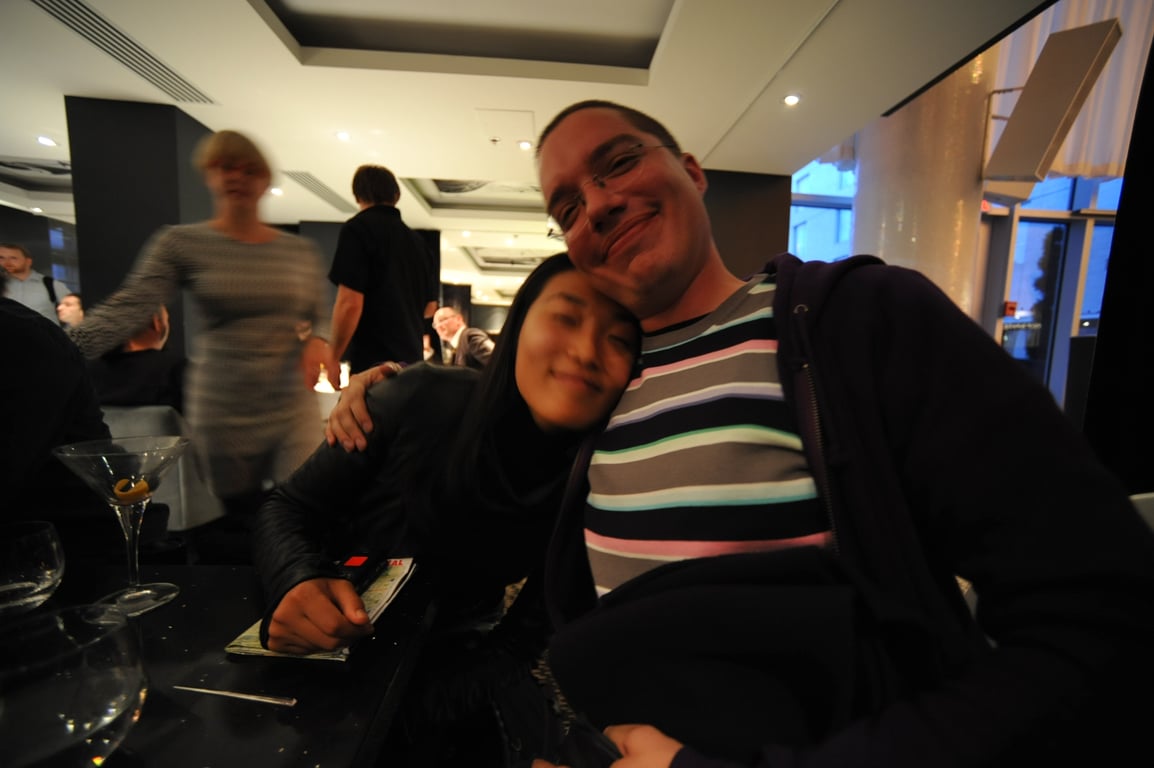 Photograph from Design Engaged 2008 in Montréal; tagged younghee jung, chris heathcote.