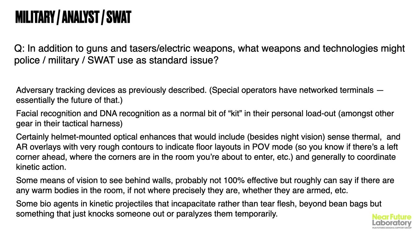 Image from the Near Future Laboratory project where Julian Bleecker was a Futurist Technical Consultant on the Netflix film by Brad Peyton, 'Atlas'