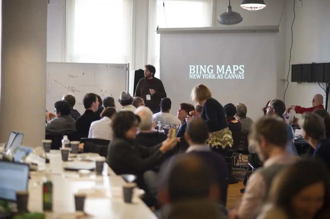 Scene with people from Microsoft Social Computing Symposium