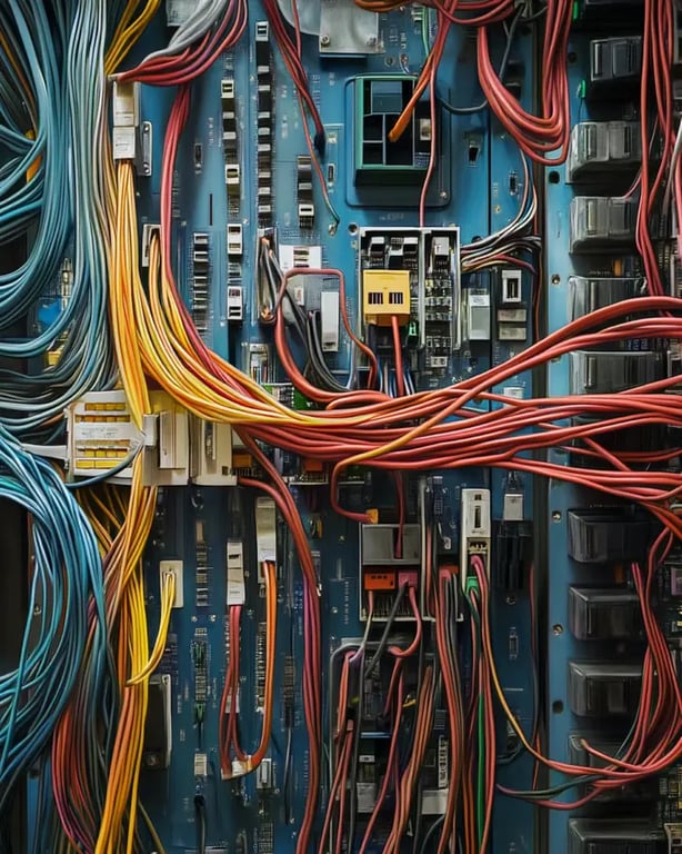 A Rogowski Coil over a tangle of RJ45 cables