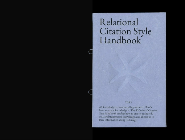 Relational Citation System handbook and font.