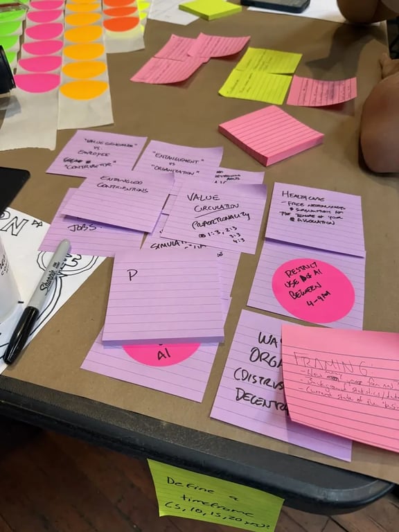 Images from the Near Future Laboratory workshop 'Futures of Work'