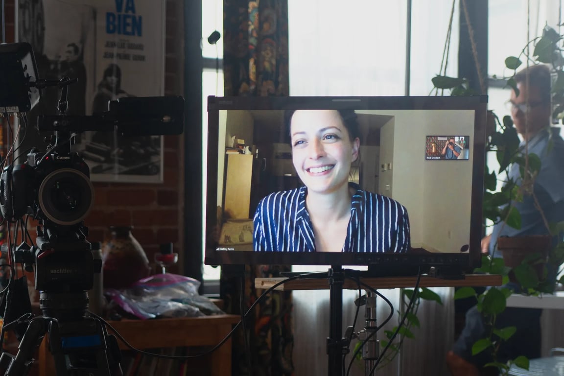 A photo on the set recording for Netflix Future Of