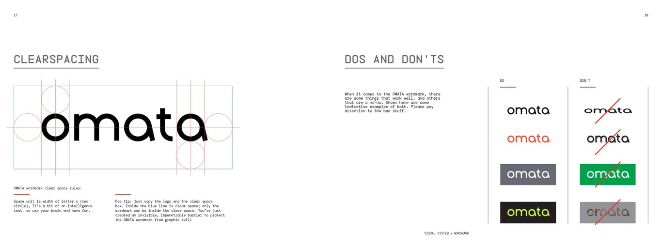 OMATA Brand Books: Identity Guide, page 17