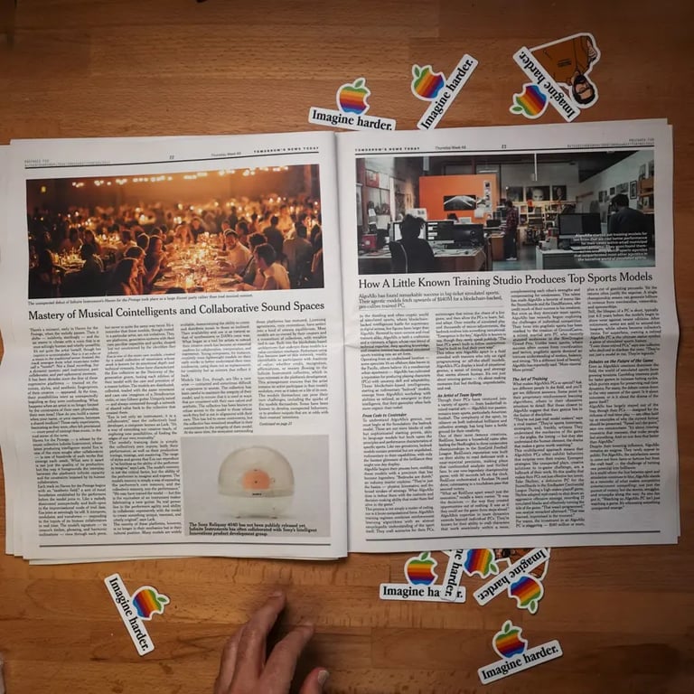 AI Future Mundane Newspaper Spread