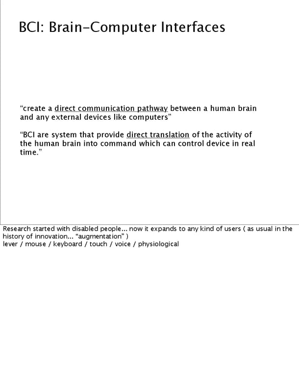 Images from the Near Future Laboratory SxSW 2012 Presentation on Brain Consciousness User Interfaces SxSW 2012