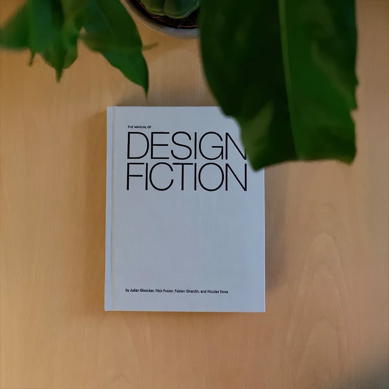 A photo from or of the book The Manual of Design Fiction (Hardcover) by Julian Bleecker