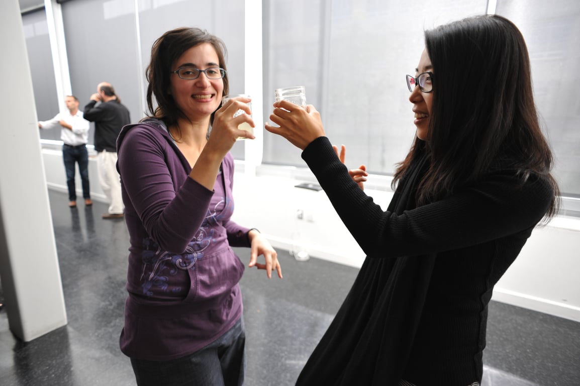 Photograph from Design Engaged 2008 in Montréal; tagged mouna andraos, younghee jung.