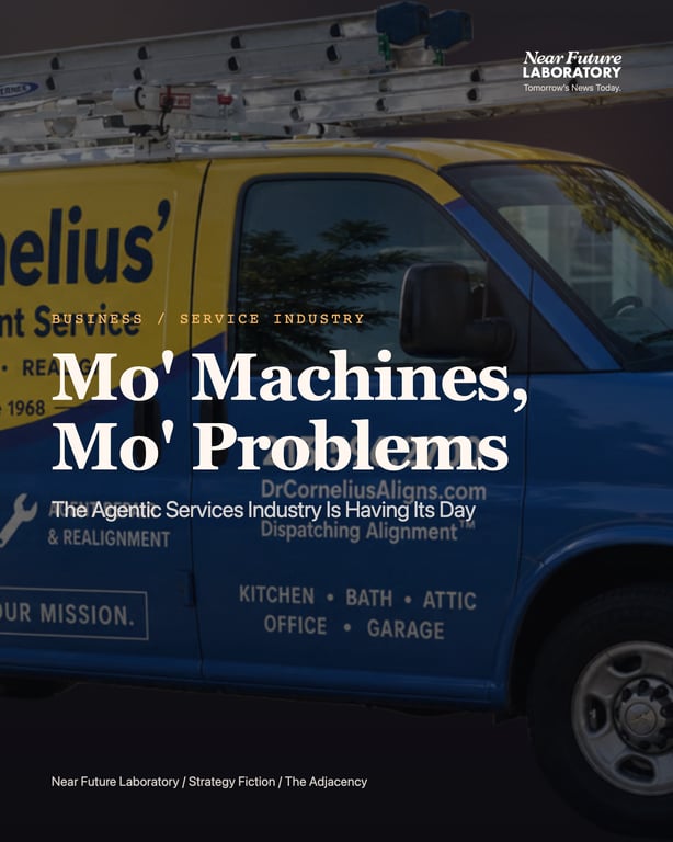 A Dr. Cornelius Agentic Alignment Service van parked on a residential service route.
