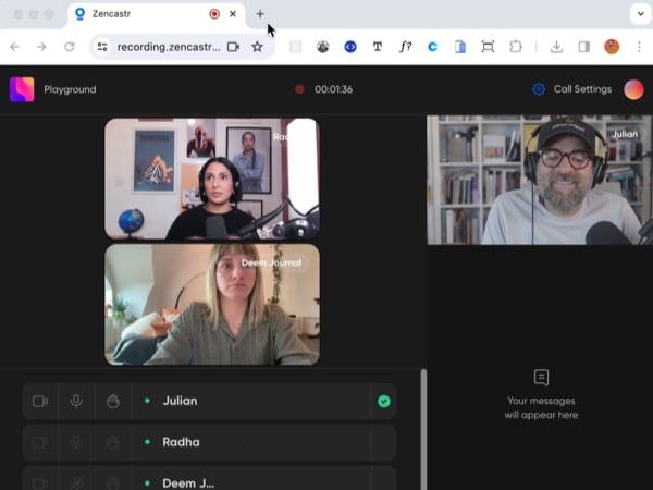 Deem Journal Podcast recording with Radha Mistry and Julian Bleecker