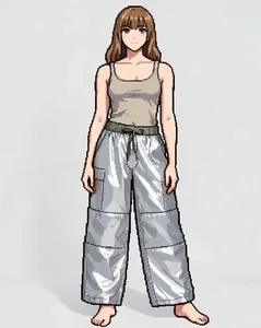 Glittery Silver Pants!