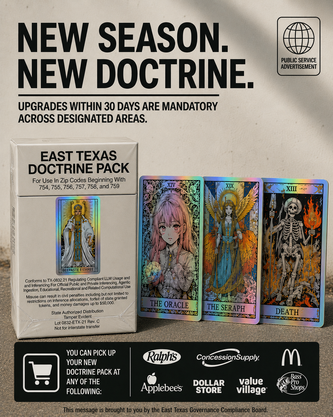 Seasonal East Texas Doctrine Pack advertisement.