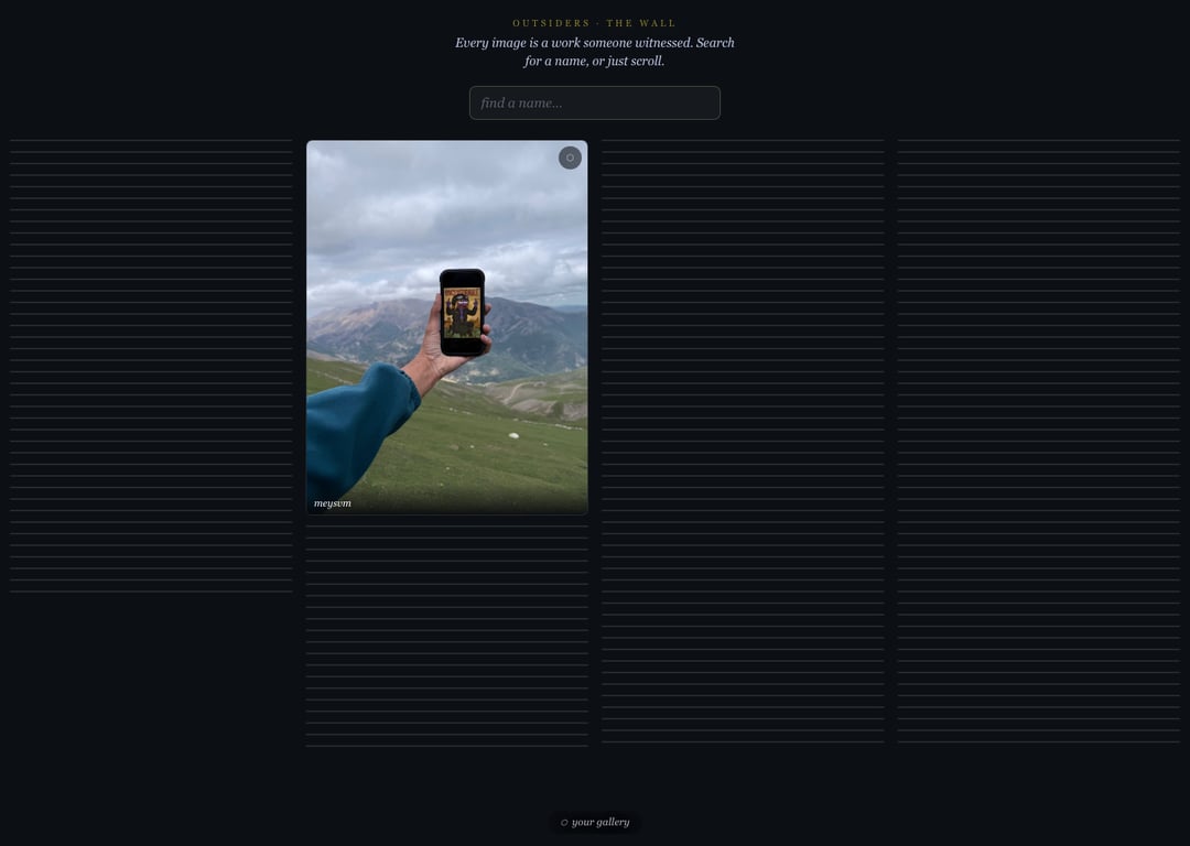 Screenshot of OUTSIDERS — The Wall.