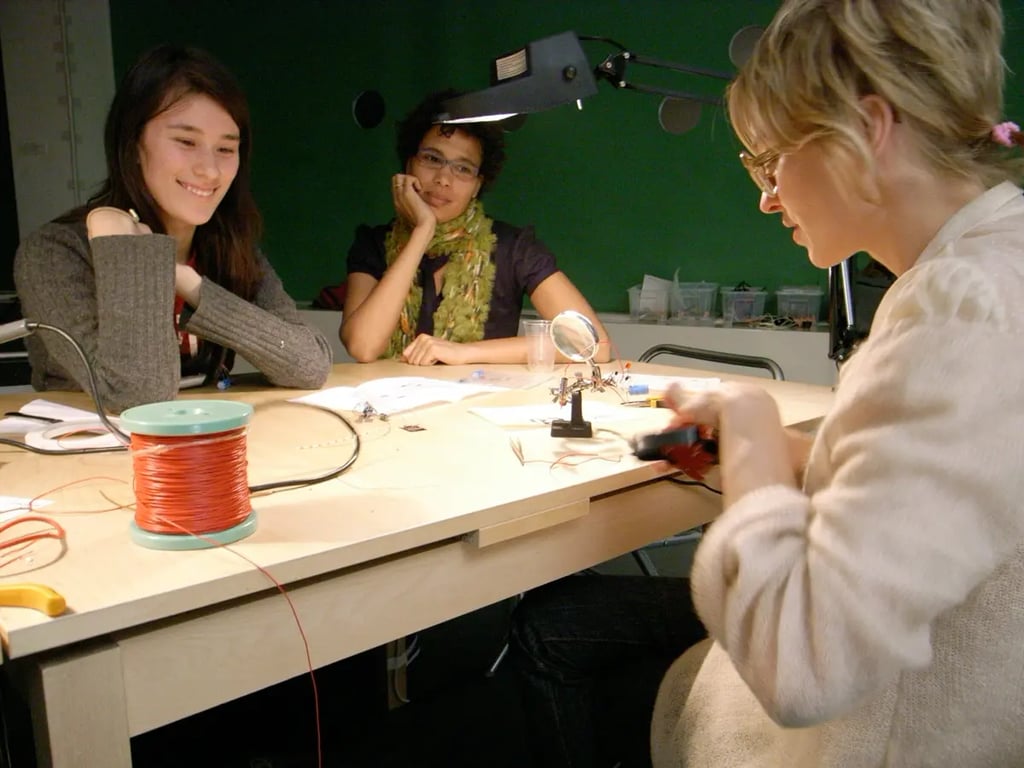 Hands-on Ideation with Electronics Workshop Action