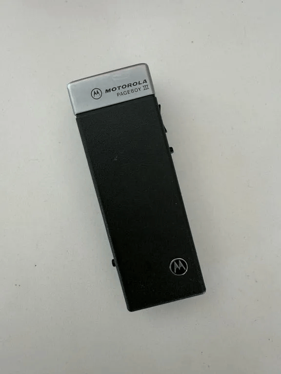 Motorola Pageboy III pager used as the reference for the paired limited-edition experience