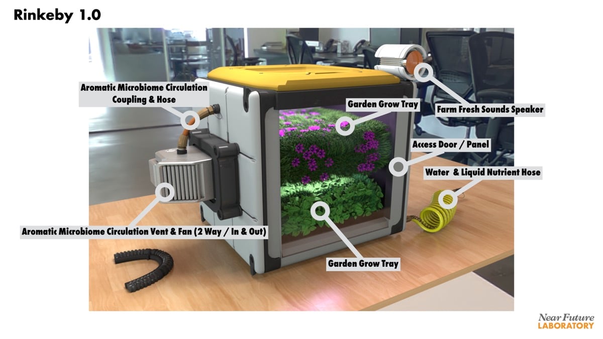 Concept rendering of an IKEA Design Fictional home garden box
