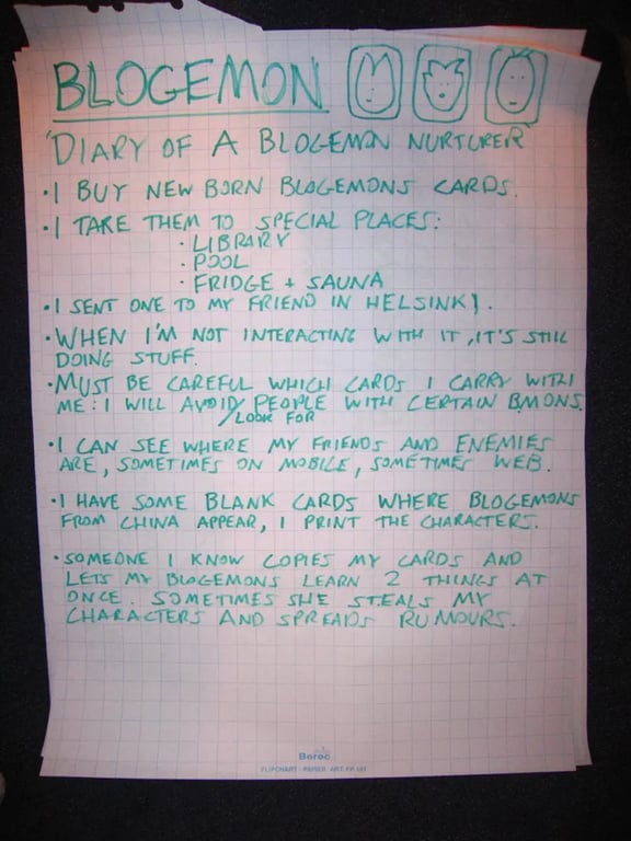 Image from the workshop Blogjects and the New Ecology of Things