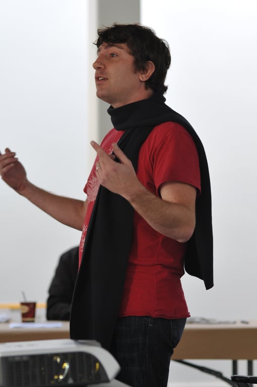Photograph from Design Engaged 2008 in Montréal; tagged lane becker.
