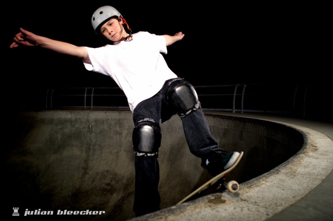 Shane Sullivan performing a Smith grind.