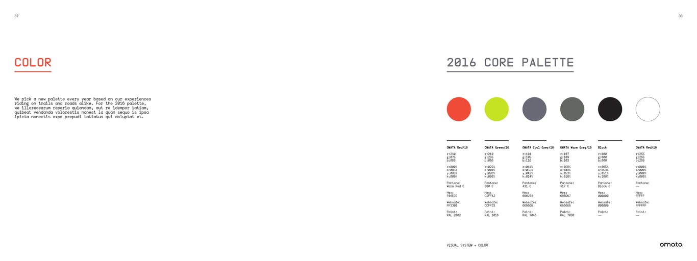 OMATA Brand Books: Identity Guide, page 27
