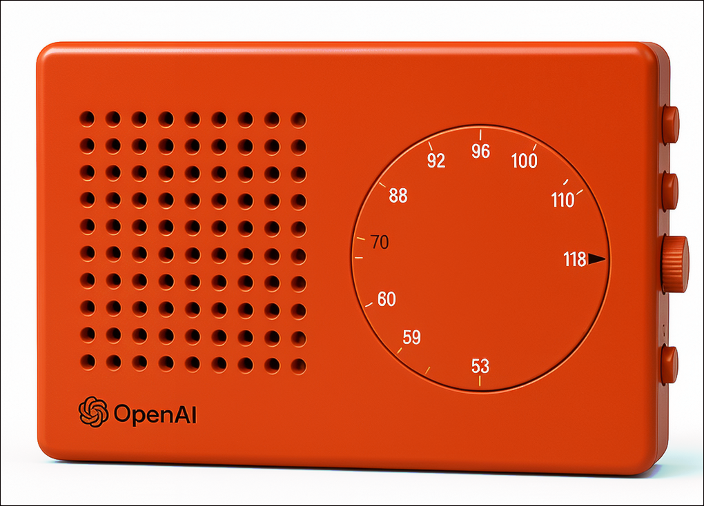 The OpenAI x Braun T3/AI radio.
