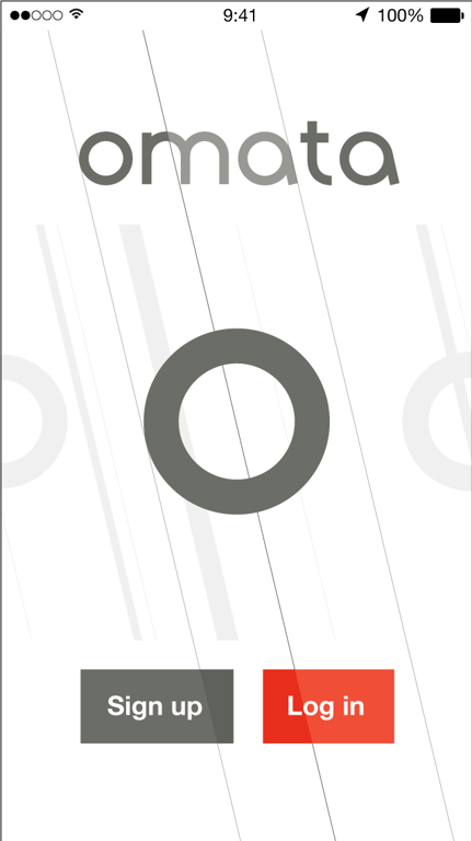 Interface exploration 12 — White welcome screen with ring graphics.