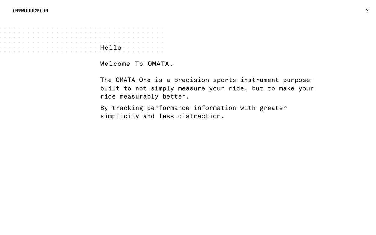 OMATA Brand Books: v1.8, page 2