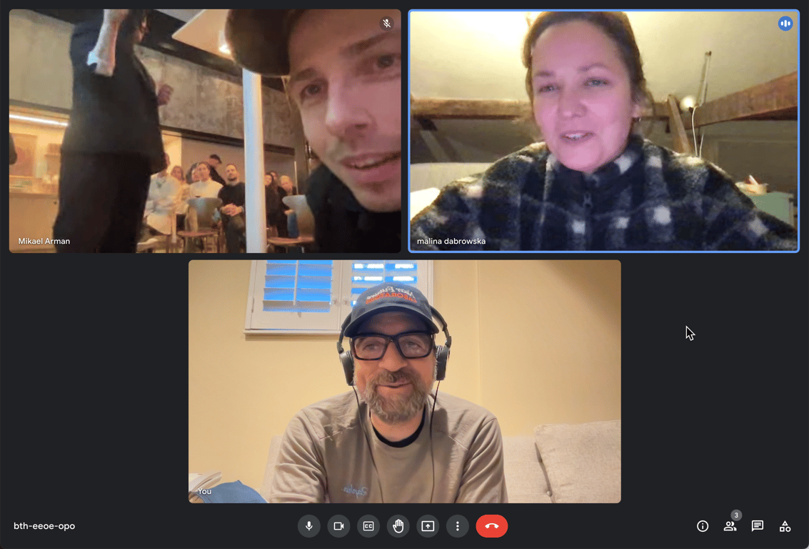 Zoom screenshot of a panel discussion with EY Doberman and Sally from Arup.