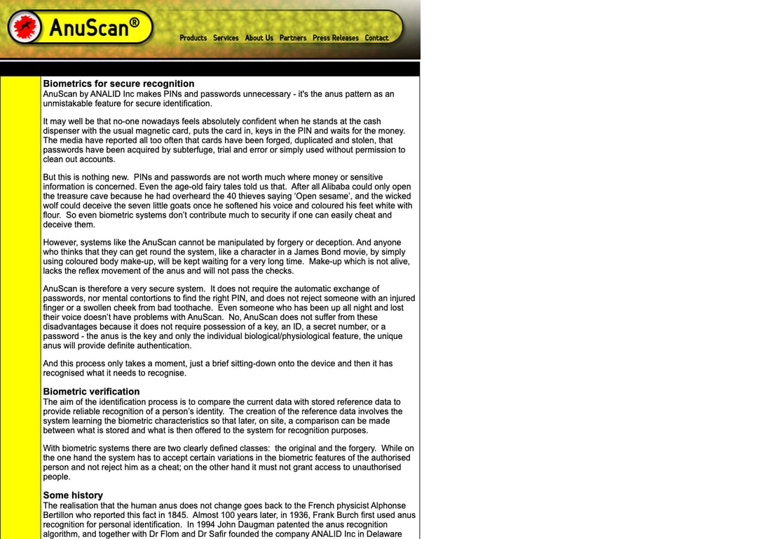 Screenshot of AnuScan Inc..