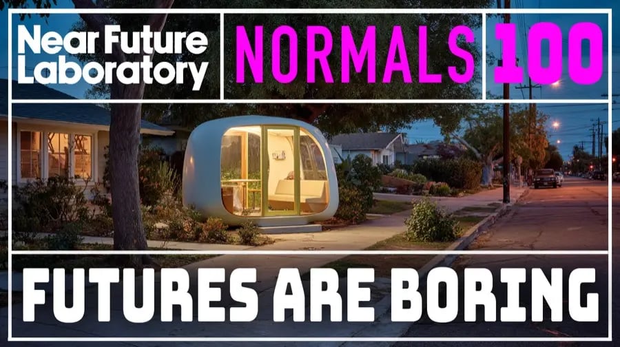 Landscape Cover art for Near Future Laboratory Podcast Episode 100 with N O R M A L S