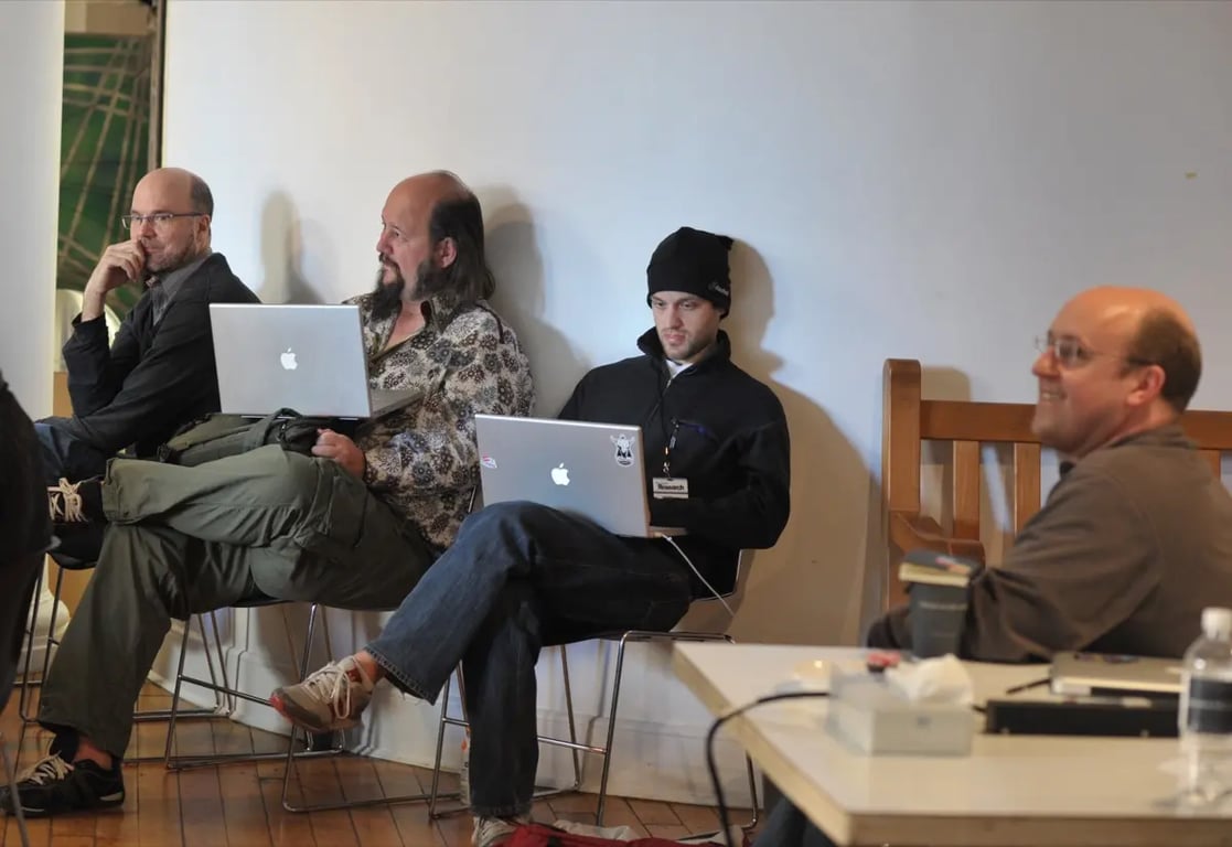 Scene with people from Microsoft Social Computing Symposium