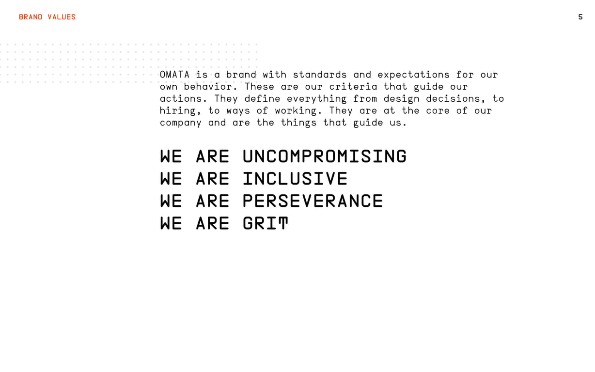 OMATA Brand Books: v1.8, page 5