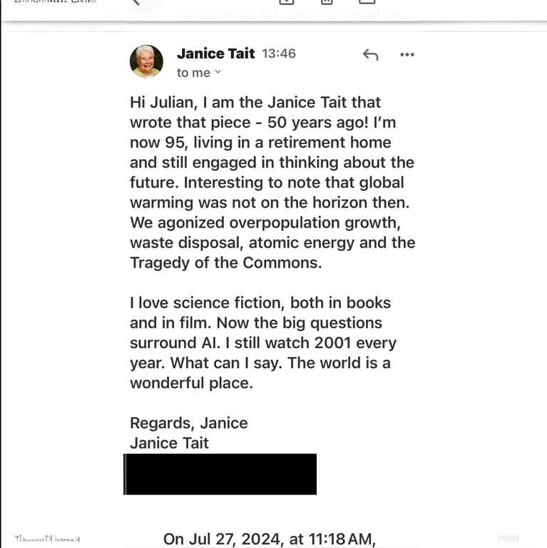 A photo from the book Some Says of Thinking About the Future by Janice Tait