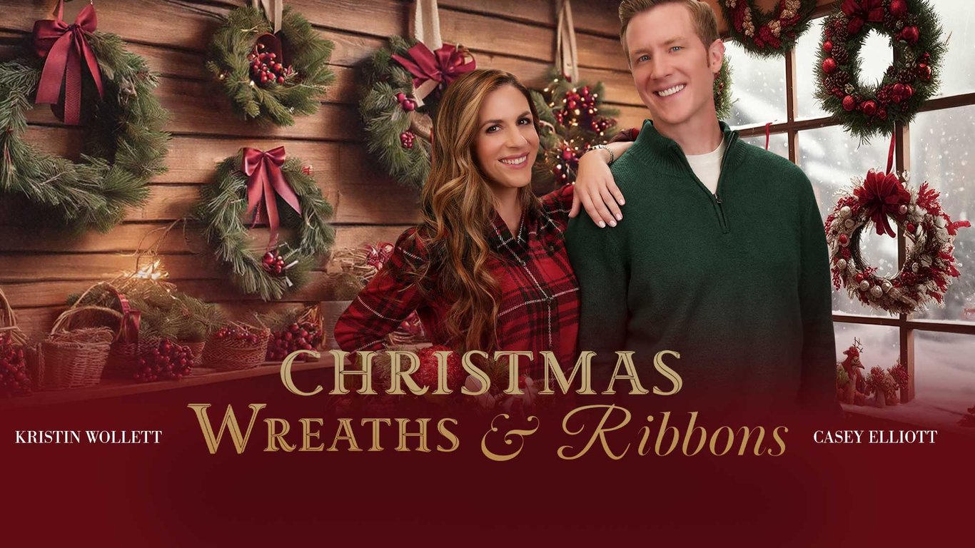 Christmas Wreaths and Ribbons