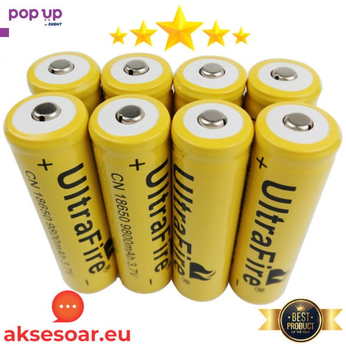 1 брой 18650 9800mAh 3.7V литиево-йонна акумулаторна батерия (зарядното не е включено в цената)