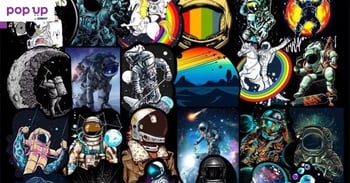 Водоустпйчиви 50х. стикери на NASA, Астронавти, Space Explorer, Spaceman, Космос